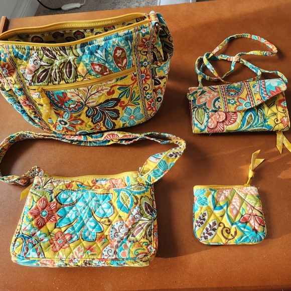 Vera Bradley Handbags - Vera Bradley Retired 4 pc Provencal Medium and Small Crossbody Wallet Coin Purse